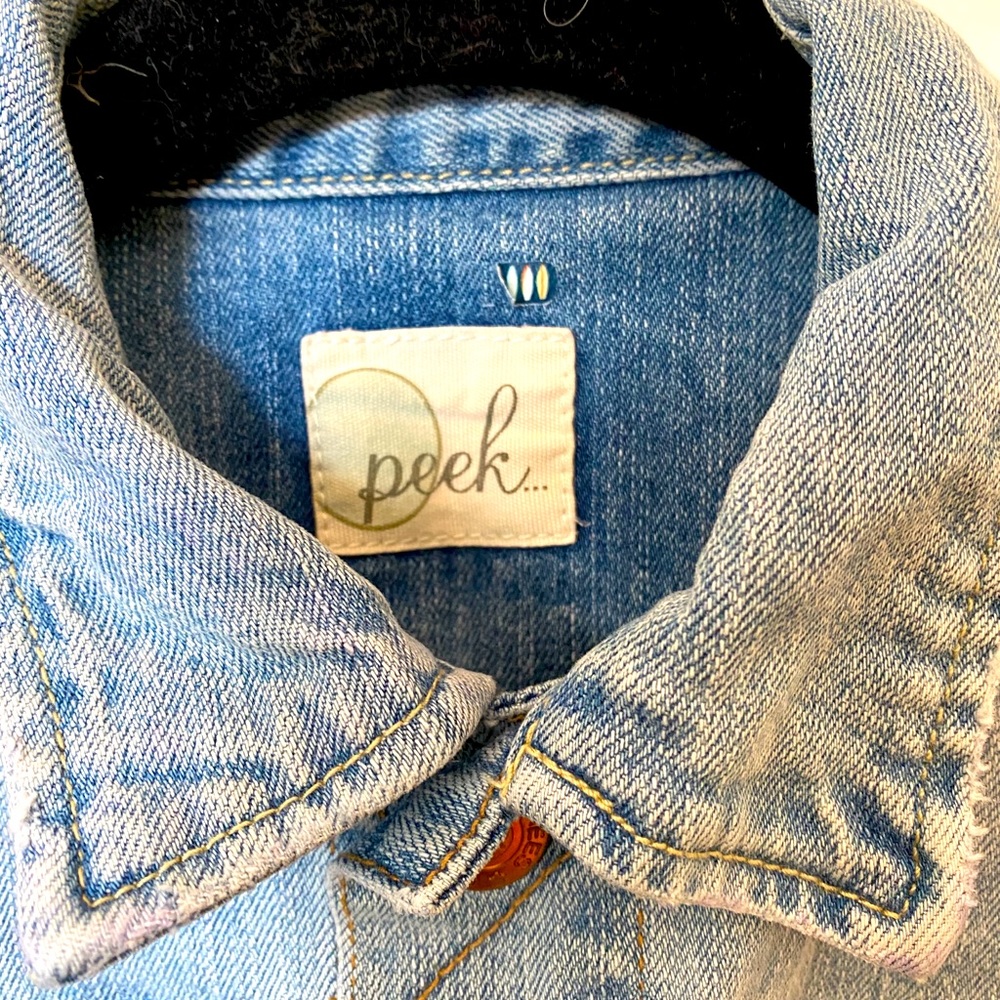 Girls Butterfly Jean Jacket - Picture 3 of 4